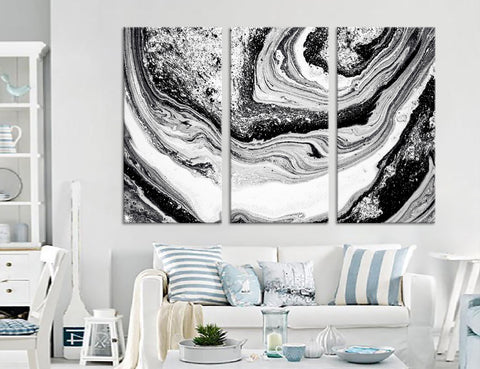 Black and White Abstract Canvas Print