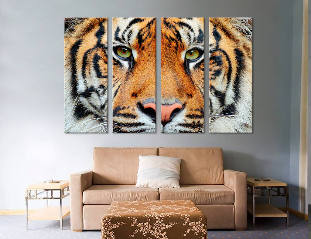 Tiger Head Canvas Print #8003