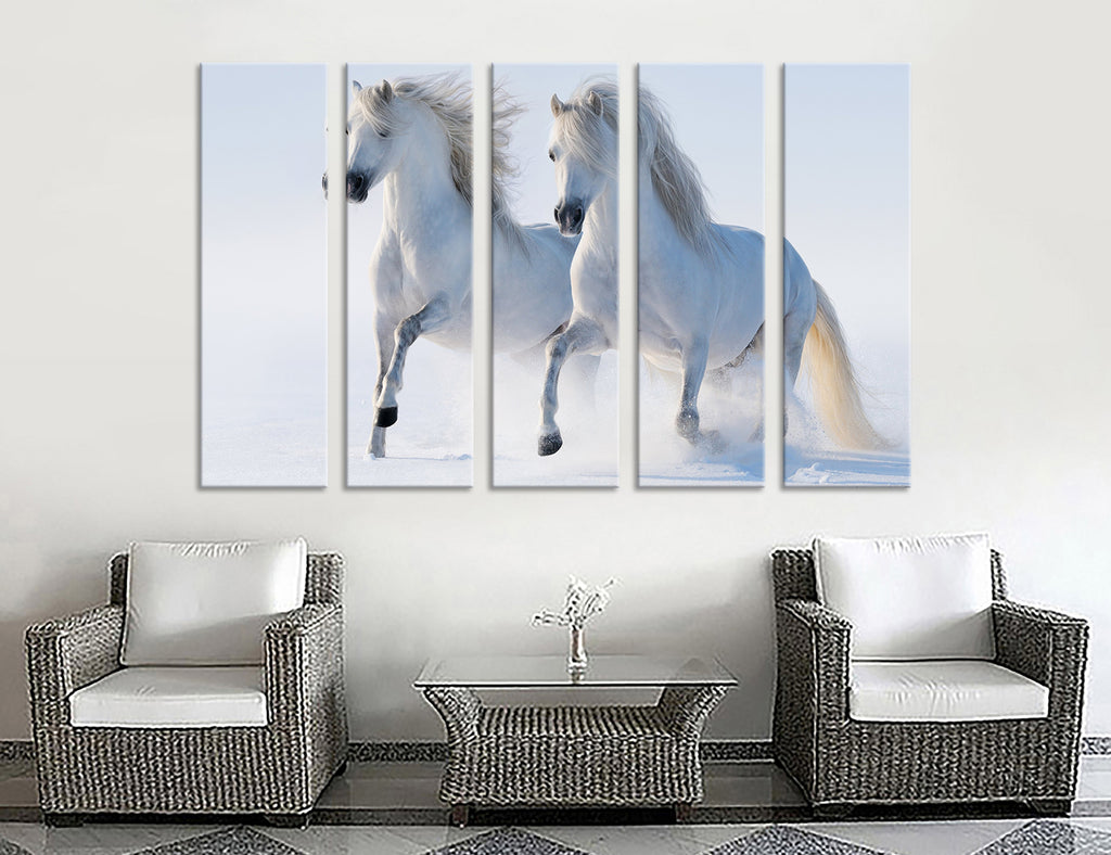 White Horses Canvas Print #8060