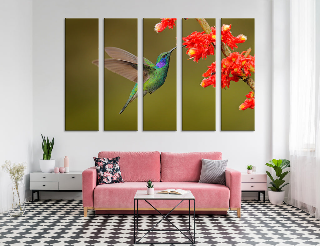 Hummingbird Drinking Nectar Canvas Print #8058