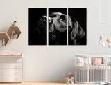 Black Labrador Retriever Canvas Print, Dog Lover's Wall Art, Labrador Decor, Elegant Dog Canvas, Pet Portrait Wall Art, Black Lab Decor#8257