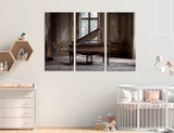 Vintage Piano in Old Hall Canvas Print, Retro Wall Decor, Vintage, Piano, Old, Hall, Canvas Print, Retro, Wall Decor, Music, Nostalgia #2548