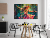 Hula Dancer Canvas Print, Traditional Hula Dance Wall Art, Oil Painting, Hawaiian Dance Decor, Island Culture Art, Tropical Wall Decor#2245