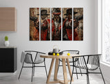 Classic Gangsters in Vintage Painting Style with Dramatic Lighting and Mood Canvas Print # 2549