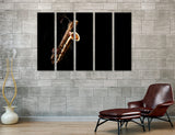 Saxophone on Black Background Canvas Print #2545