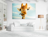 Giraffe Head Canvas Print #8205