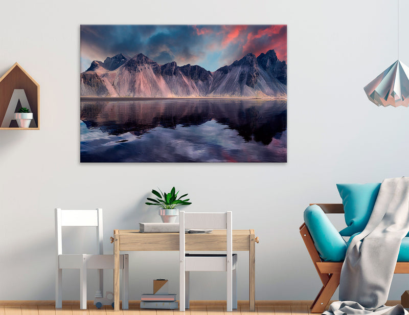 Mountain Lake Reflection Canvas Print #7597