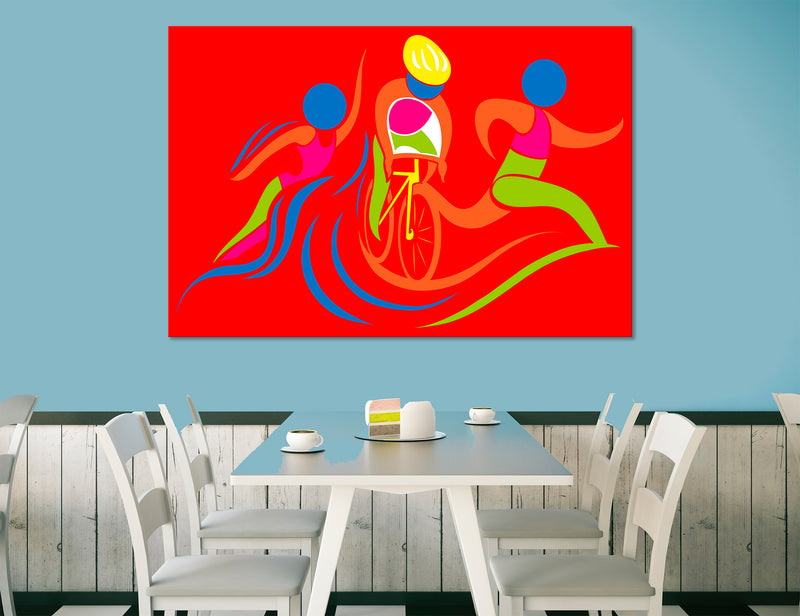 Triathlon Canvas Print #4131