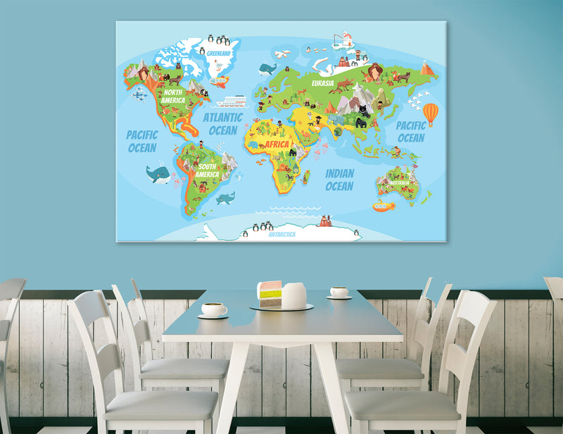 Schoolboy Map Canvas Print #5064