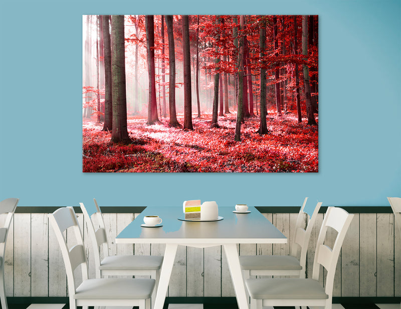 Maroon Forest Canvas Print #75651