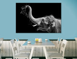 BW Elephant Canvas Print #8225