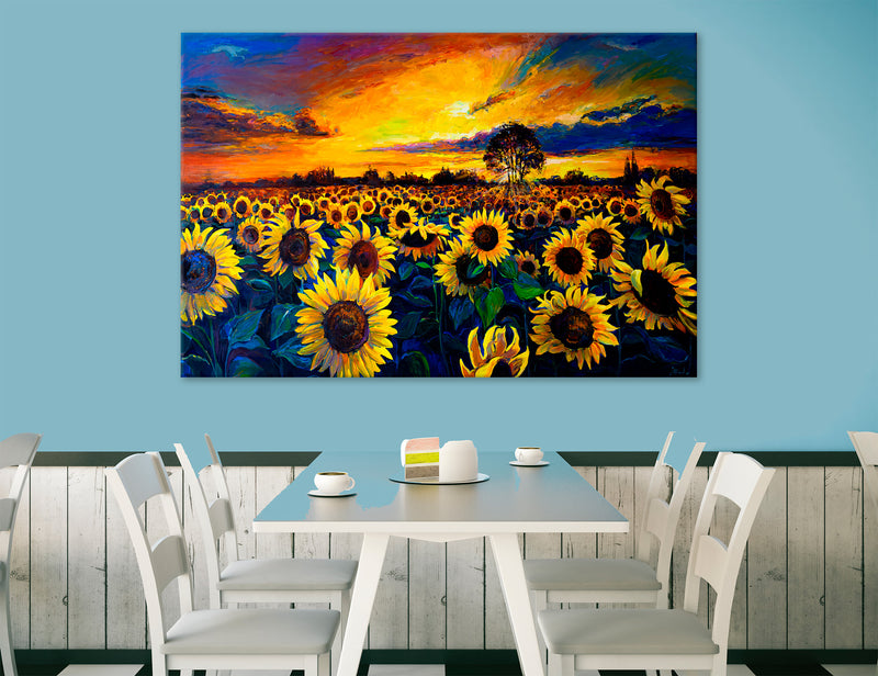 Painted Sunflowers Canvas Print #7581