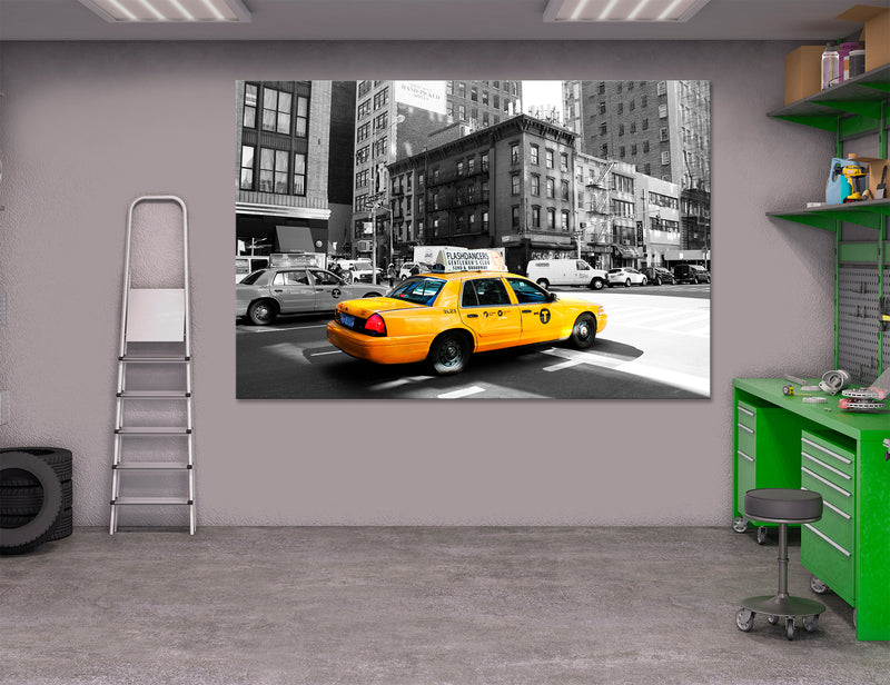 Yellow Taxi New York Canvas Print #9027