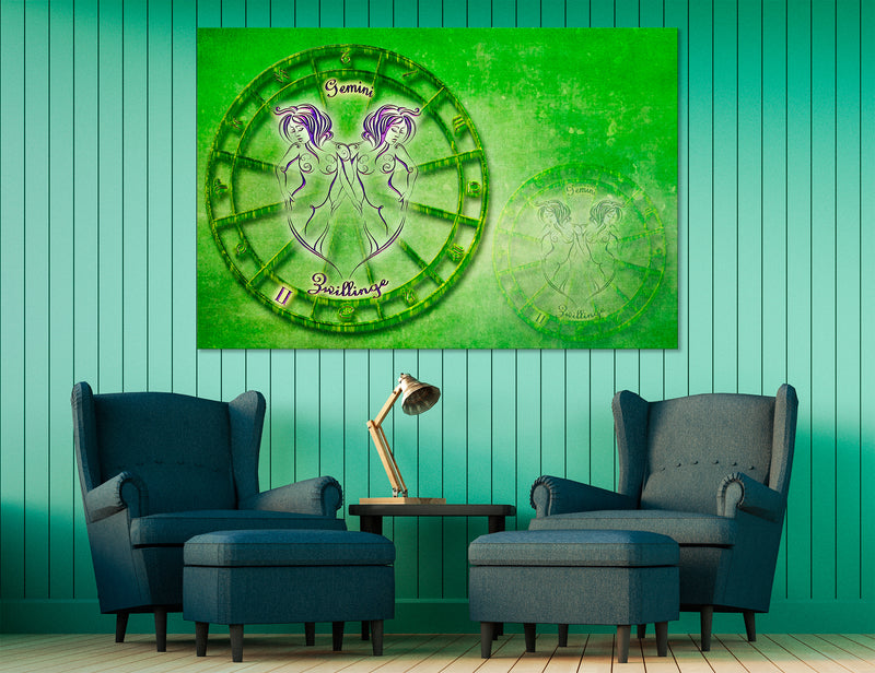Gemini Zodiac Sign Canvas Print #6065