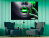 Black Lime Art Canvas Print #2521