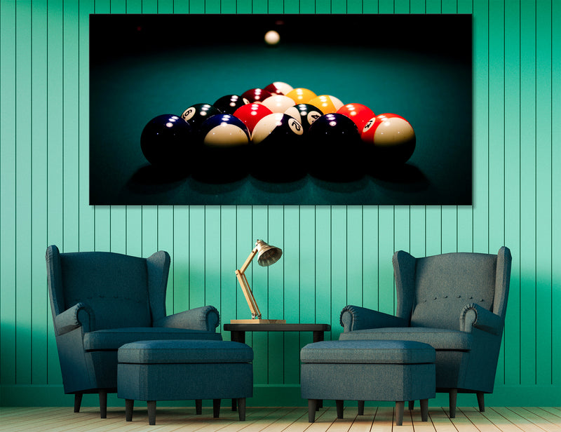 Billiard Room Decor Canvas Print