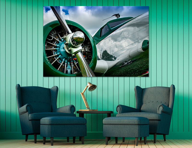 Green Plane Canvas Print #3162