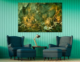 Green Gold Abstract Canvas Print #1251