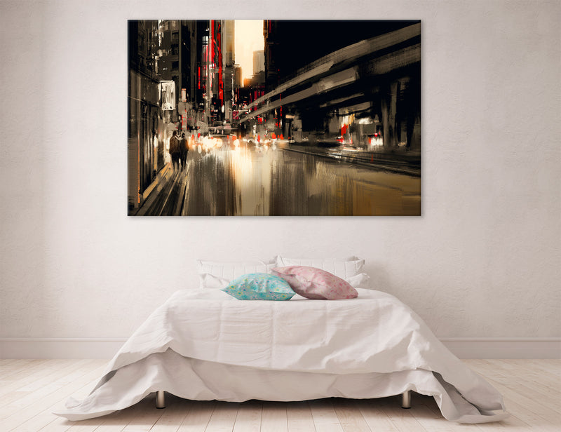 Abstract Painting Street Canvas Print #1333