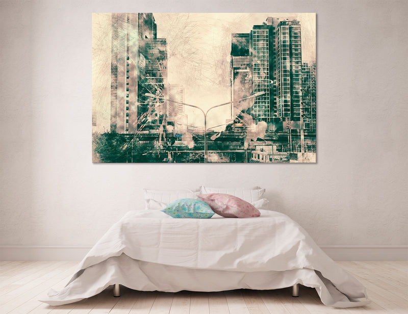 Gray Abstract Canvas Print #1268