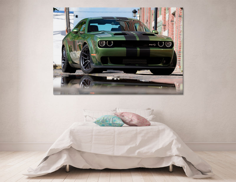 Dark Green Machine Canvas Print #3813