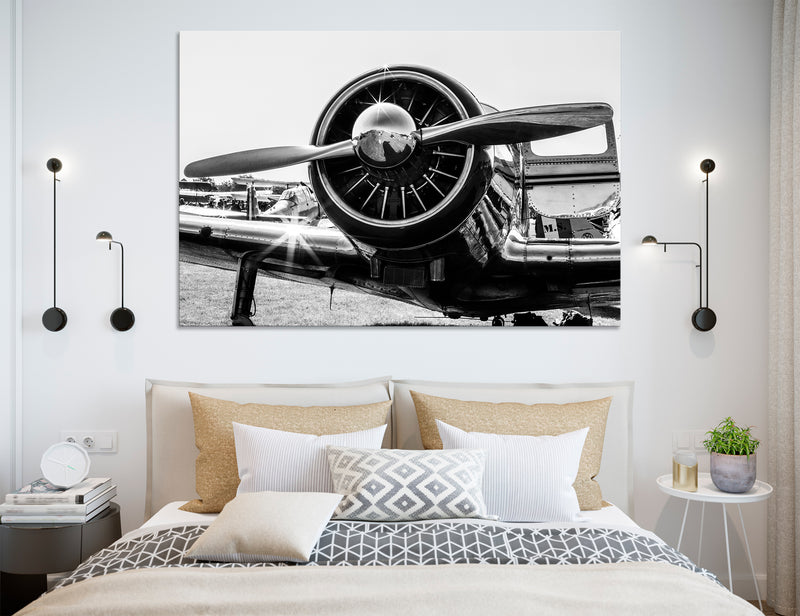 BW Plane Canvas Print #6615
