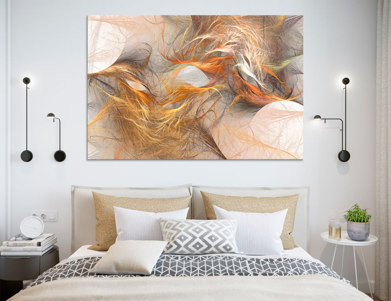 Beige Abstract Canvas Print #1260