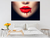 Bloody Lips Canvas Print #2519