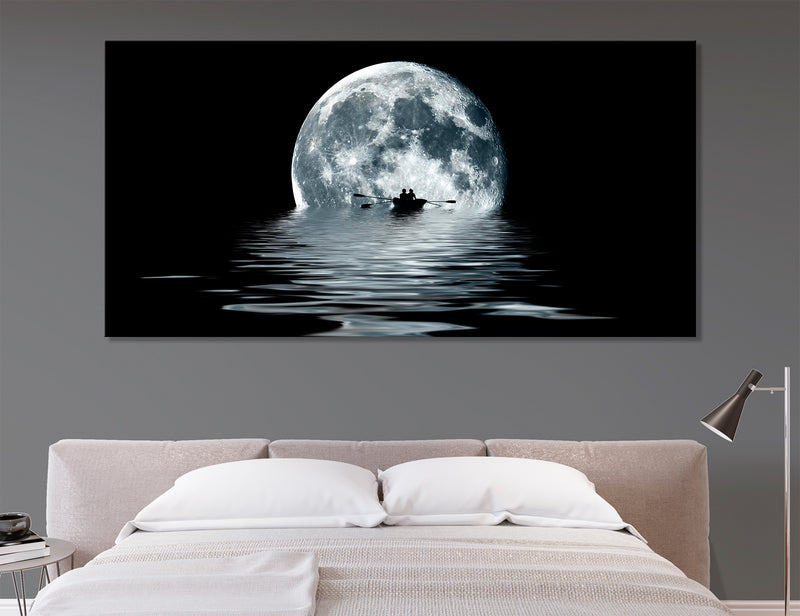 Moon in Water Canvas Print #6077
