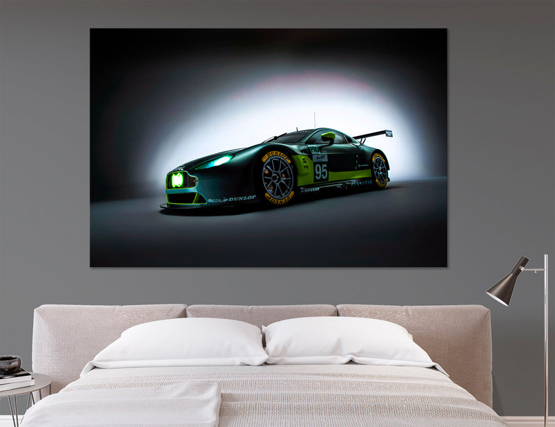 Green Sports Car Canvas Print #3109