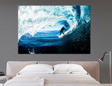 Surfer In The Wave Canvas Print #4126