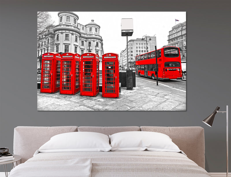 Red Telephone Box Canvas Print #9060