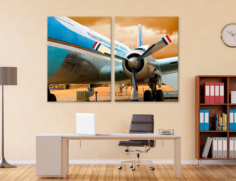 Vintage Airplane Art Canvas Print #3829
