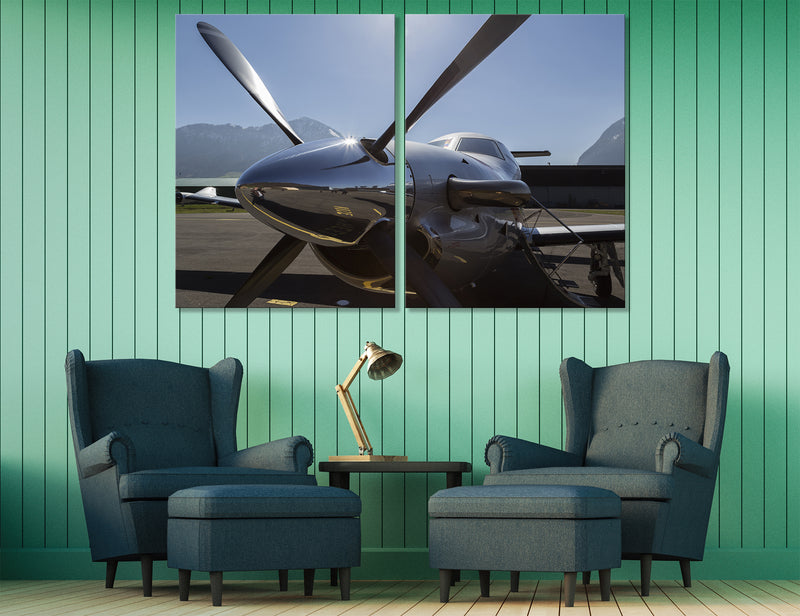 Silver Aircraft Propeller Canvas Print #3030