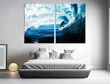 Surfer In The Wave Canvas Print #4126