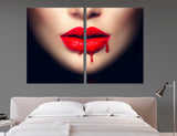 Bloody Lips Canvas Print #2519