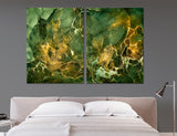 Green Gold Abstract Canvas Print #1251