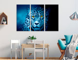 Blue Leopard Canvas Print #8232