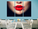 Bloody Lips Canvas Print #2519