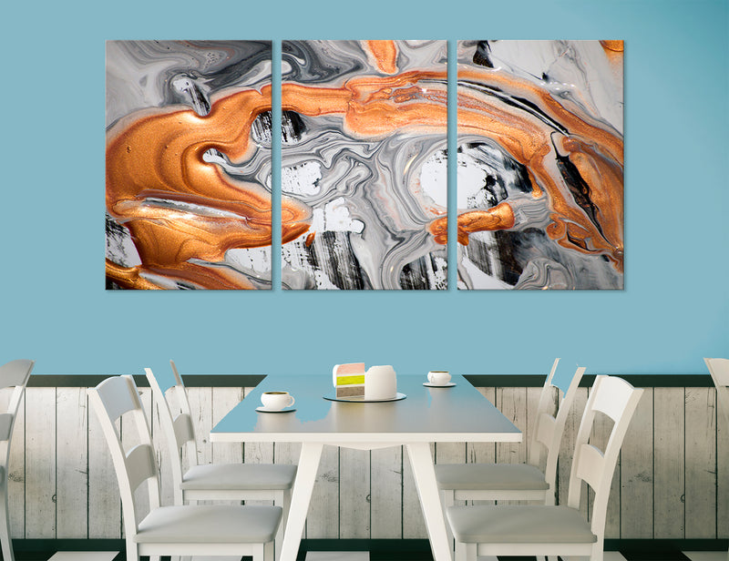 Gold Abstract Canvas Print #1240