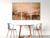 Herd of Horses Canvas Print #8211