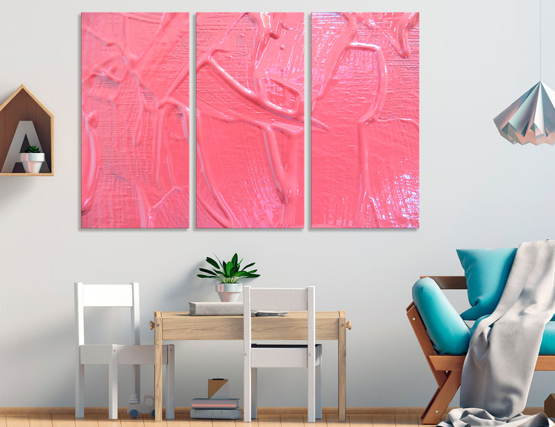 Pink Oil Abstract Canvas Print #1177