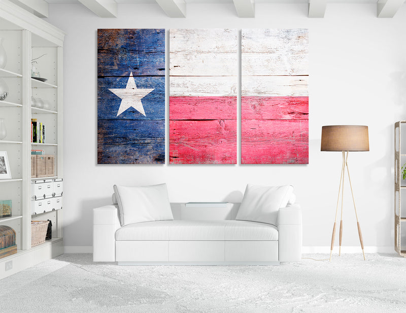 Rustic Texas Flag Canvas Print #5050