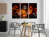 Fiery Abstract Canvas Print #1326