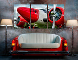 Red Airplane Canvas Print #3160