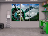 Green Plane Canvas Print #3162