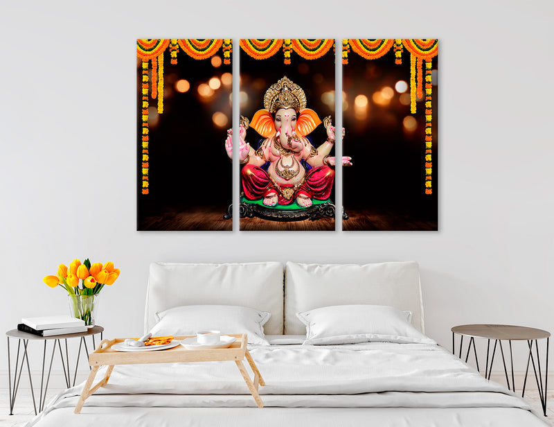Ganpati Art Canvas Print #9118
