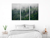 Misty Forest Landscape Canvas Print #7577