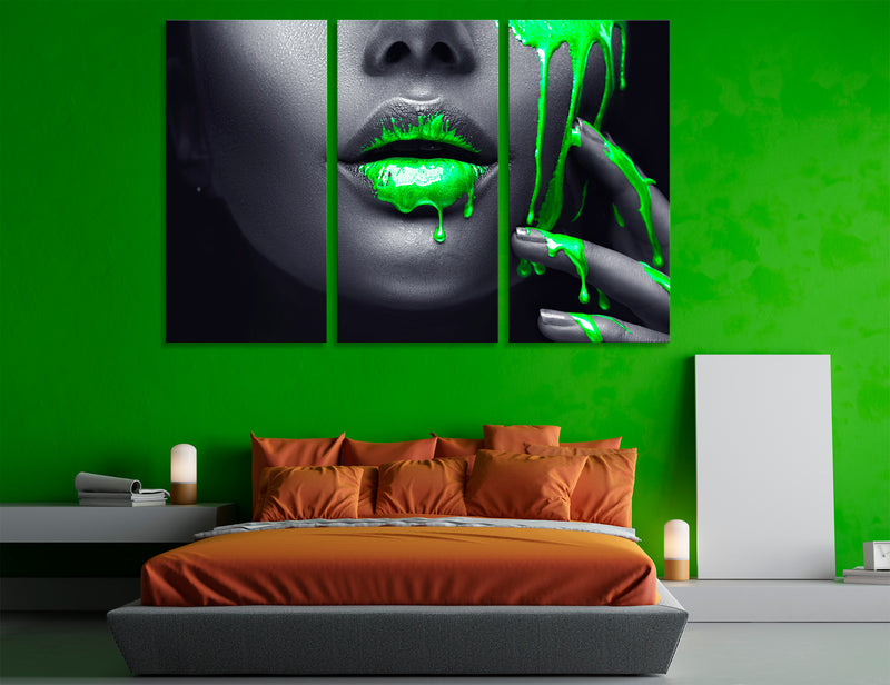 Black Lime Art Canvas Print #2521