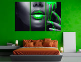 Black Lime Art Canvas Print #2521